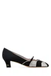 Valentino Garavani Women Black Fabric Bowow Pumps