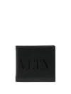Valentino Logo Jacquard Bifold Wallet In Black
