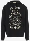 Valentino Garavani Sweatshirt With Le Chat De La Maison Patch In Black
