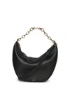 Valentino Medium Leather Vlogo Moon Shoulder Bag In Black