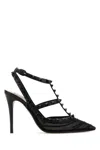 Valentino Garavani Rockstud Ankle Strap Pump With Tonal Studs 100 Mm Woman Black 41.5