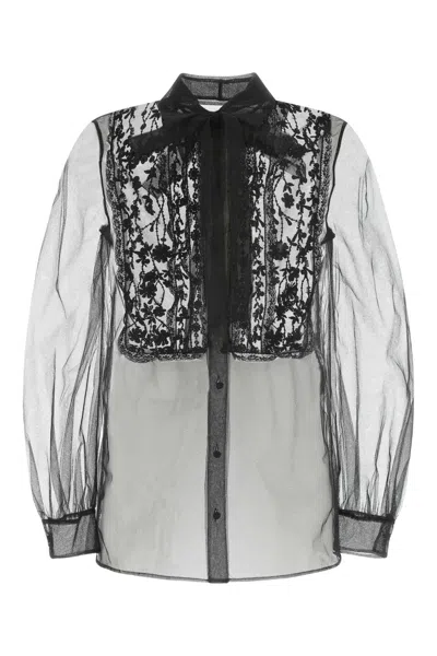 Valentino Black Mesh Shirt