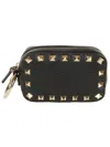 Valentino Black Mini Vanity Case Rockstud Bag In Black
