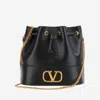 Valentino Garavani Mini Vlogo Signature Bucket Bag In Nappa Leather Woman Black Uni