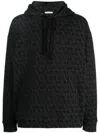 Valentino Toile Iconographe Print Zip-up Hoodie In Black