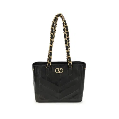 VALENTINO GARAVANI BLACK LAMB OVIS ARIES ARIES SHOULDER BAG