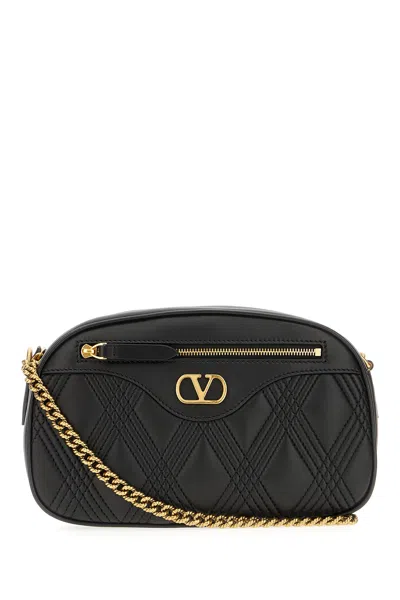 Valentino Garavani Black Nappa Leather Quiltie 67 Crossbody Bag