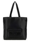 VALENTINO GARAVANI BLACK NAPPA LEATHER VALENTINO GARAVANI NOIR SHOPPING BAG