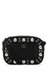 Valentino Nellcote Studded Leather Camera Crossbody Bag In Black