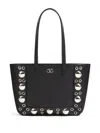 Valentino Nellcote Studded Leather Mini Tote Bag In Black
