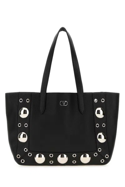 Valentino Garavani Black Nellcote Small Tote