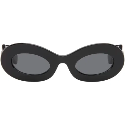 Valentino Black Nellcôte V Logo Sunglasses In Green