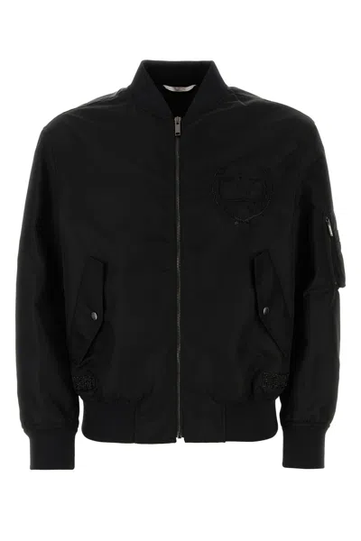 VALENTINO BLACK NYLON BOMBER JACKET