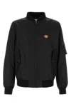 Valentino Nylon Bomber With Leather Patch And Vlogo Detail In Black