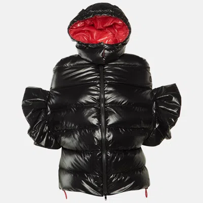 Pre-owned Valentino Black Nylon Hooded Puffer Jacket S
