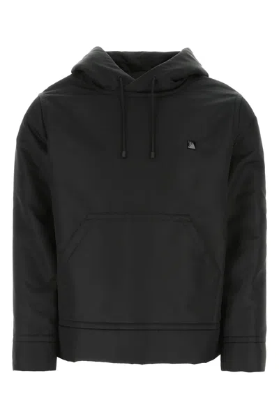 VALENTINO BLACK NYLON SWEATSHIRT