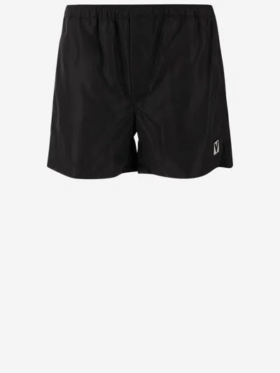 Valentino Black Nylon Swimming Shorts In Nero