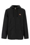 Valentino Nylon Windbreaker With Hood And Side Pockets In Nero