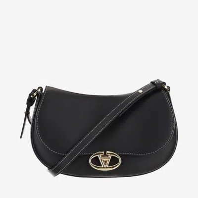 Valentino Garavani Women Black Ohval Shoulder Bag, Onesize Luxury Shoulder Bags For Women Darveys