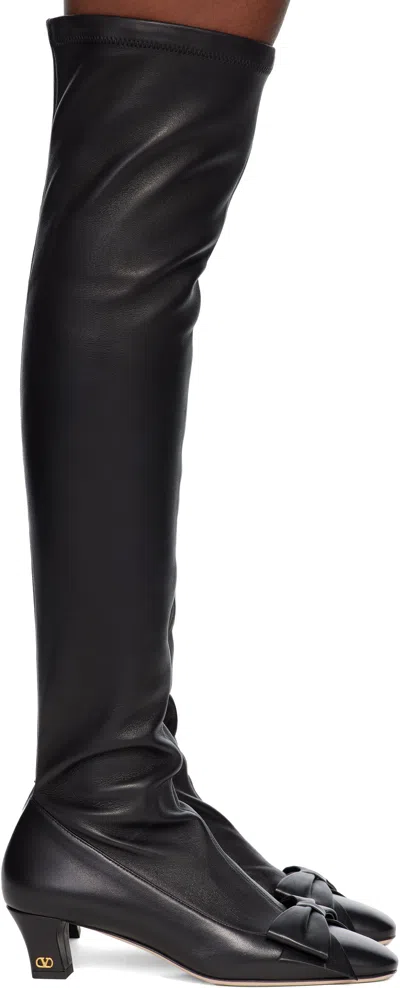 Valentino Garavani Black Over-the-knee Tall Boots