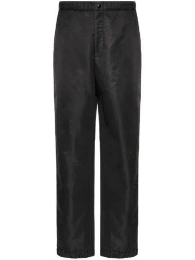 Valentino Black Oversized Nylon Cargo Pants With Roman Stud Detail For Men