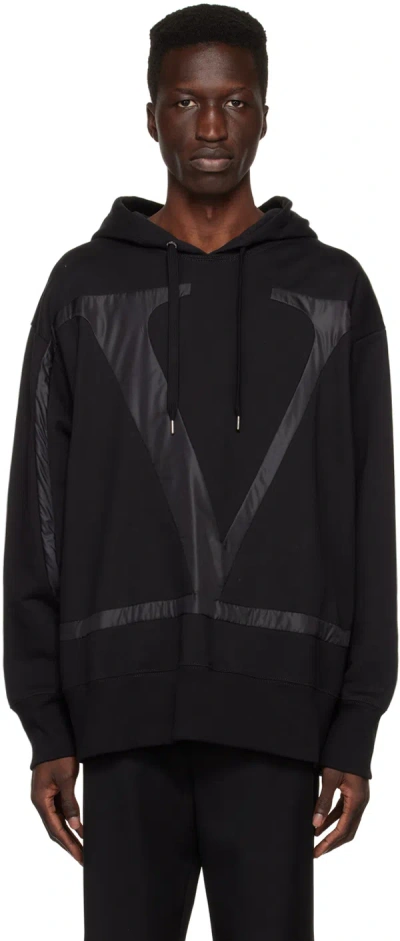 Valentino Black Paneled Hoodie
