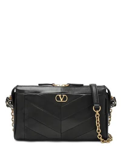 VALENTINO GARAVANI WOMEN BLACK PANTHEA SMALL SHOULDER BAG, ONESIZE LUXURY SHOULDER BAGS FOR WOMEN DARVEYS