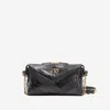 Valentino Garavani Panthea Small Shoulder In Nappa Leather With Chevron Pattern Bags In Black