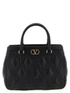 Valentino Black Quilted 67 Satchel In Black