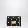 Valentino Black Quiltie 67 Bag With Ivory Polka Dots