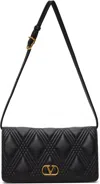 Valentino Black Quiltie 67 Mini Bag In Black