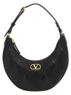 Valentino Quilted Mini Shoulder Bag With Adjustable Strap In Black
