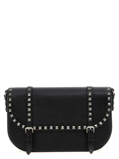 VALENTINO GARAVANI BLACK ROCKSTUD CROSSBODY BAG