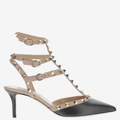 VALENTINO GARAVANI WOMEN BLACK ROCKSTUD HEELS, 8.5 LUXURY PUMPS & HEELS FOR WOMEN DARVEYS