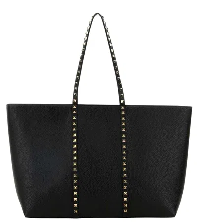 Valentino Garavani Black Rockstud Large Tote