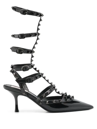 Valentino Garavani Black Rockstud Leather Pumps