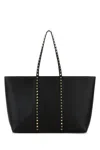 Valentino Rockstud Medium Shopping Bag In Black