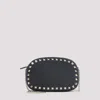 Valentino Garavani Black Calf Leather Rockstud Mini Bag In Black