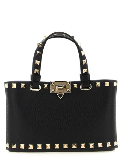Valentino Garavani Black Rockstud Mini Satchel Bag