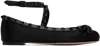 Valentino Garavani Rockstud Bow Detailed Ballerina Shoes In 0no Nero