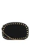 Valentino Borsa A Tracolla Rockstud In Pelle Nera Donna In Black