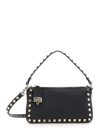 VALENTINO GARAVANI BLACK ROCKSTUD SMALL CROSSBODY BAG