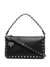 Valentino Black Rockstud Small Shoulder Bag In Black