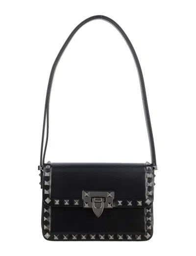 Valentino Garavani Black Rockstud Small Shoulder Bag