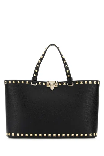Valentino Garavani Black Rockstud Small Tote