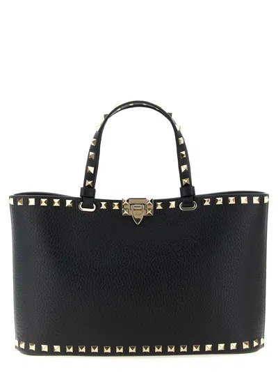 Valentino Garavani Black Rockstud Small Tote