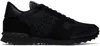 VALENTINO GARAVANI BLACK ROCKSTUD SNEAKERS