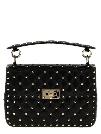 Valentino Garavani Black Rockstud Spike Shoulder Bag