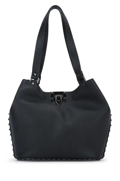 VALENTINO GARAVANI BLACK ROCKSTUD TOTE