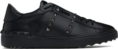 Valentino Garavani Black Rockstud Untitled Sneakers